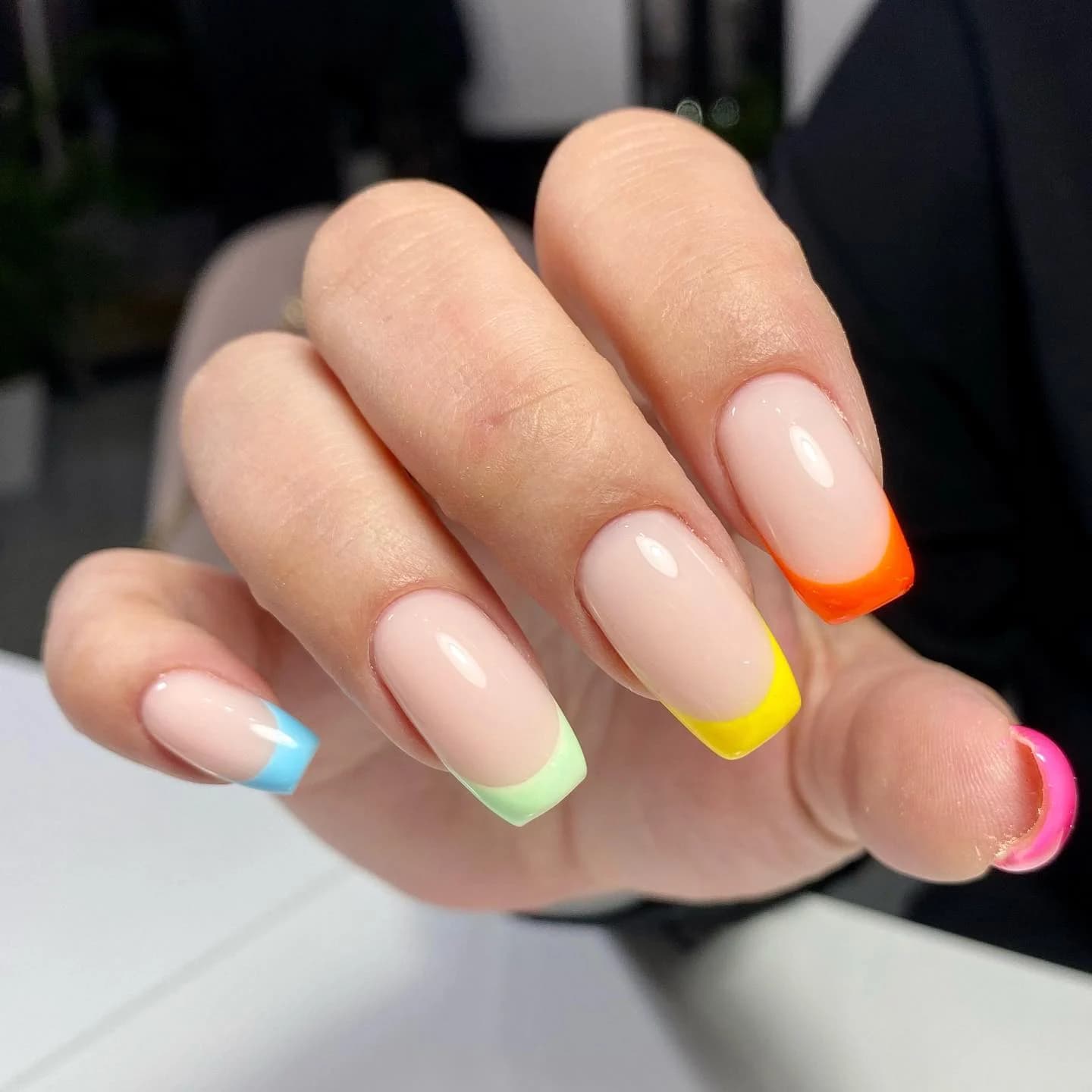 French, Wielokolorowe, Nail Lash Time, wielokolorowe, Warszawa Żoliborz