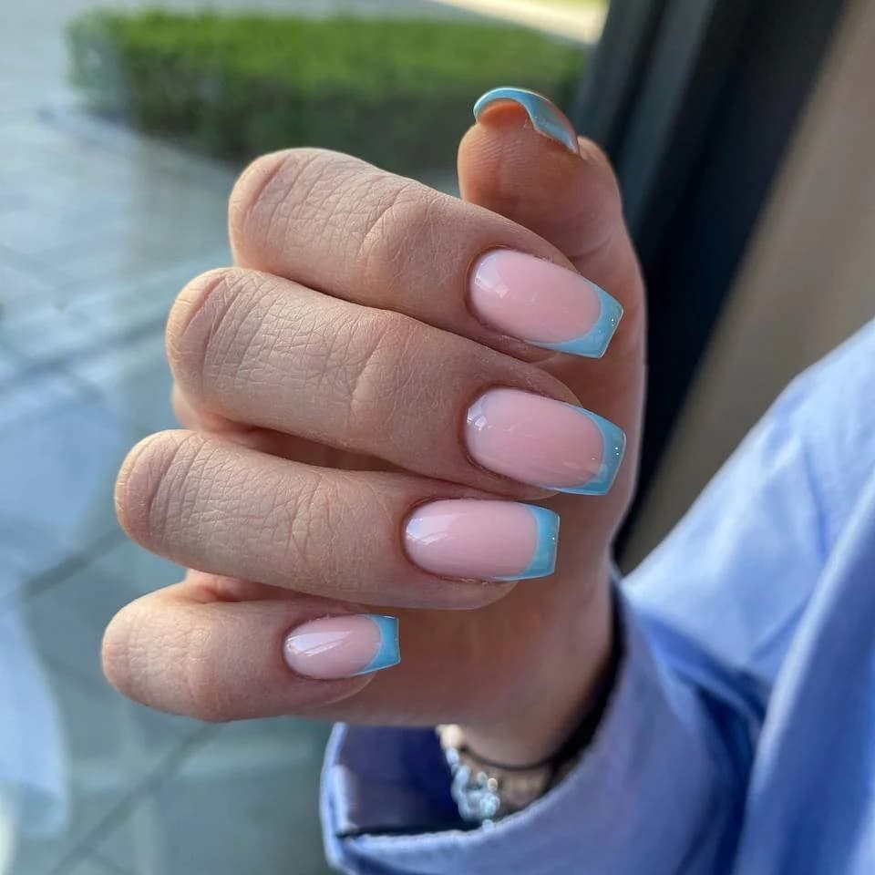 French, Niebieski, Nail Lash Time, niebieski, Warszawa Żoliborz