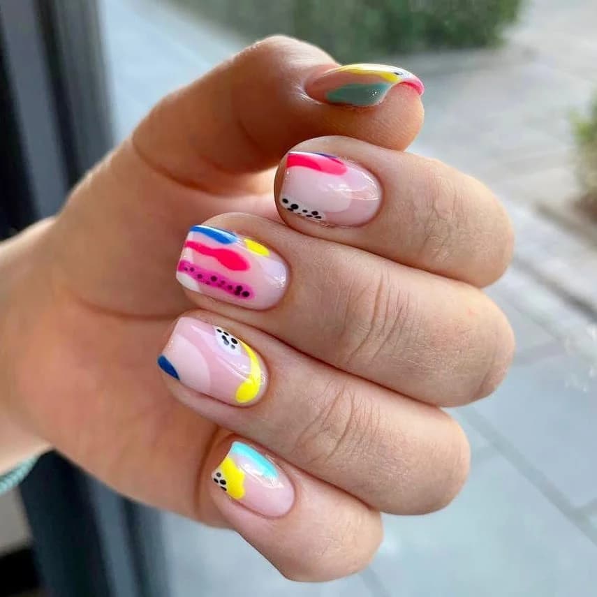 Zdobienia, Wielokolorowe, Nail Lash Time, wielokolorowe, Warszawa Żoliborz