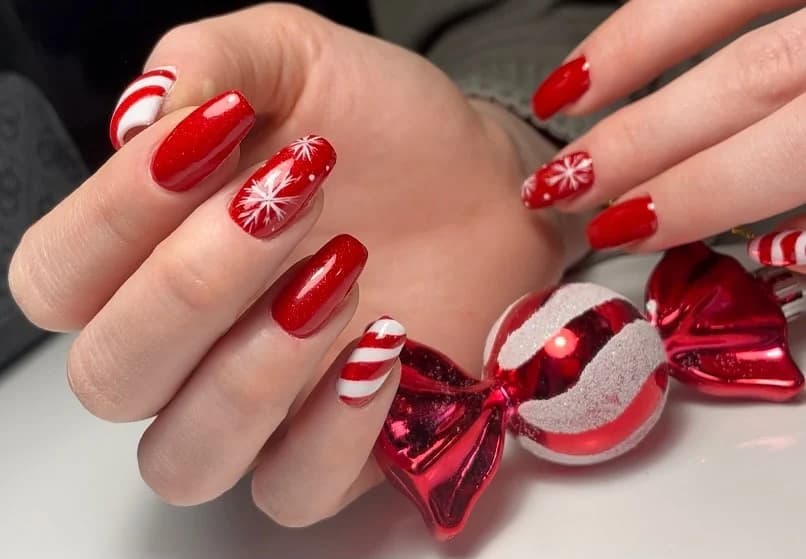 Zdobienia, Czerwień, Nail Lash Time, czerwień, Warszawa Żoliborz