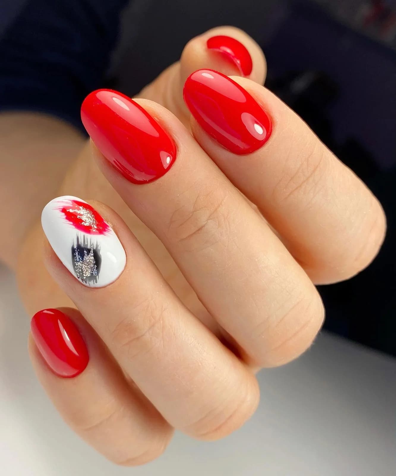 Zdobienia, Czerwień, Nail Lash Time, czerwień, Warszawa Żoliborz