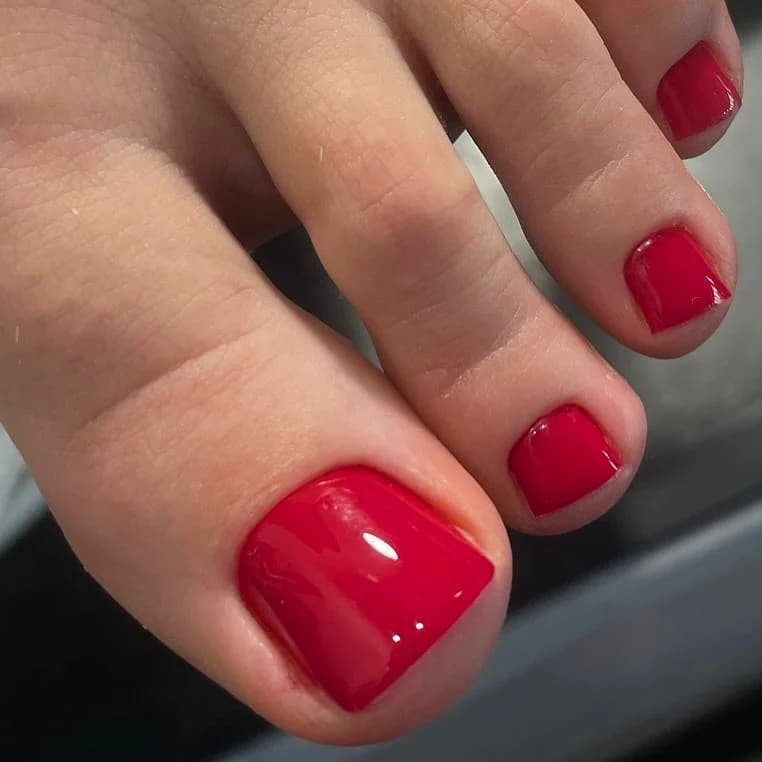 Pedicure, Czerwień, Nail Lash Time, czerwień, Warszawa Żoliborz
